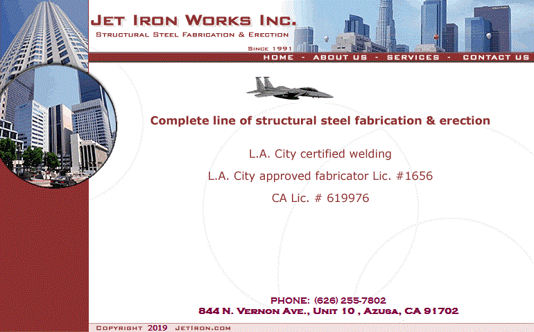 Jet Iron works Inc. Structural Steel Fabrication.